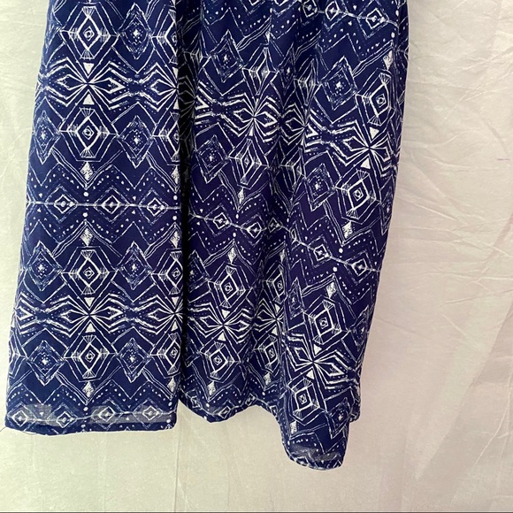 Navy blue & white cross back summer dress size xl - Picture 4 of 8